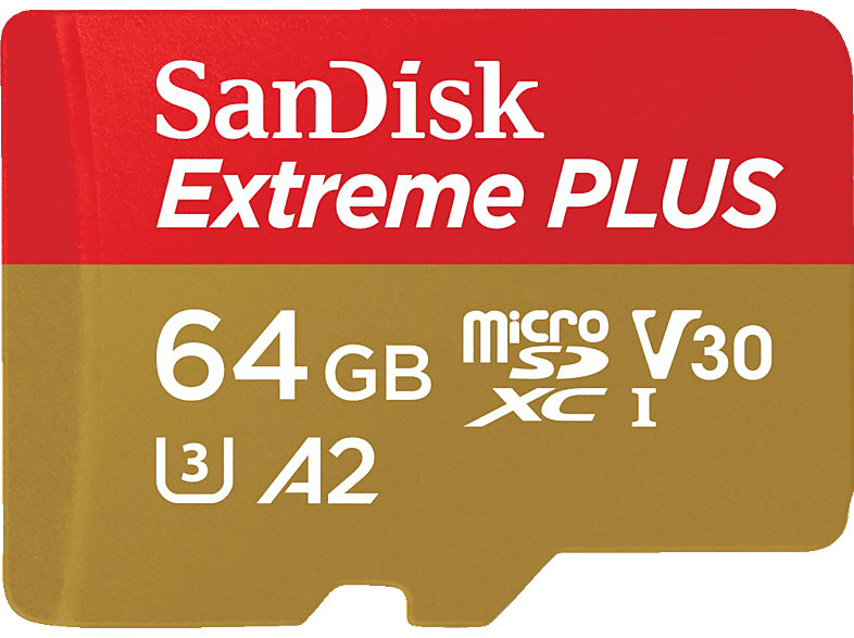 SANDISK Elite Extreme® PLUS UHS-I, Micro-SDXC Speicherkarte, 64 GB, 200 MB/s