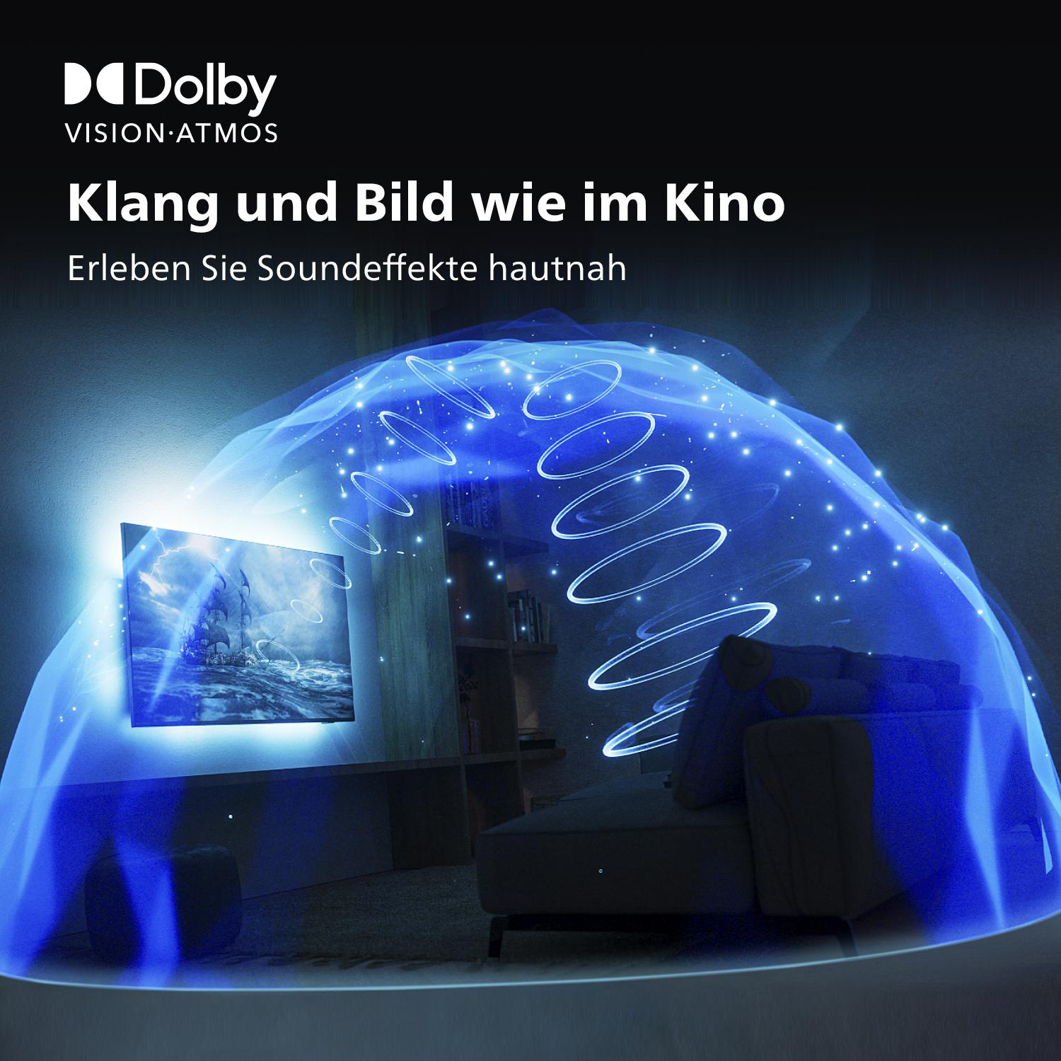 PHILIPS 55OLED707/12 OLED TV (Flat, 55 Zoll / 139 cm, UHD 4K, SMART TV, Ambilight, Android TV™ 11 (R))
