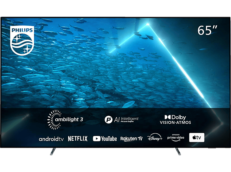 OLED TV PHILIPS 65OLED707/12 OLED TV (Flat, 65 Zoll / 164 cm, UHD 4K ...