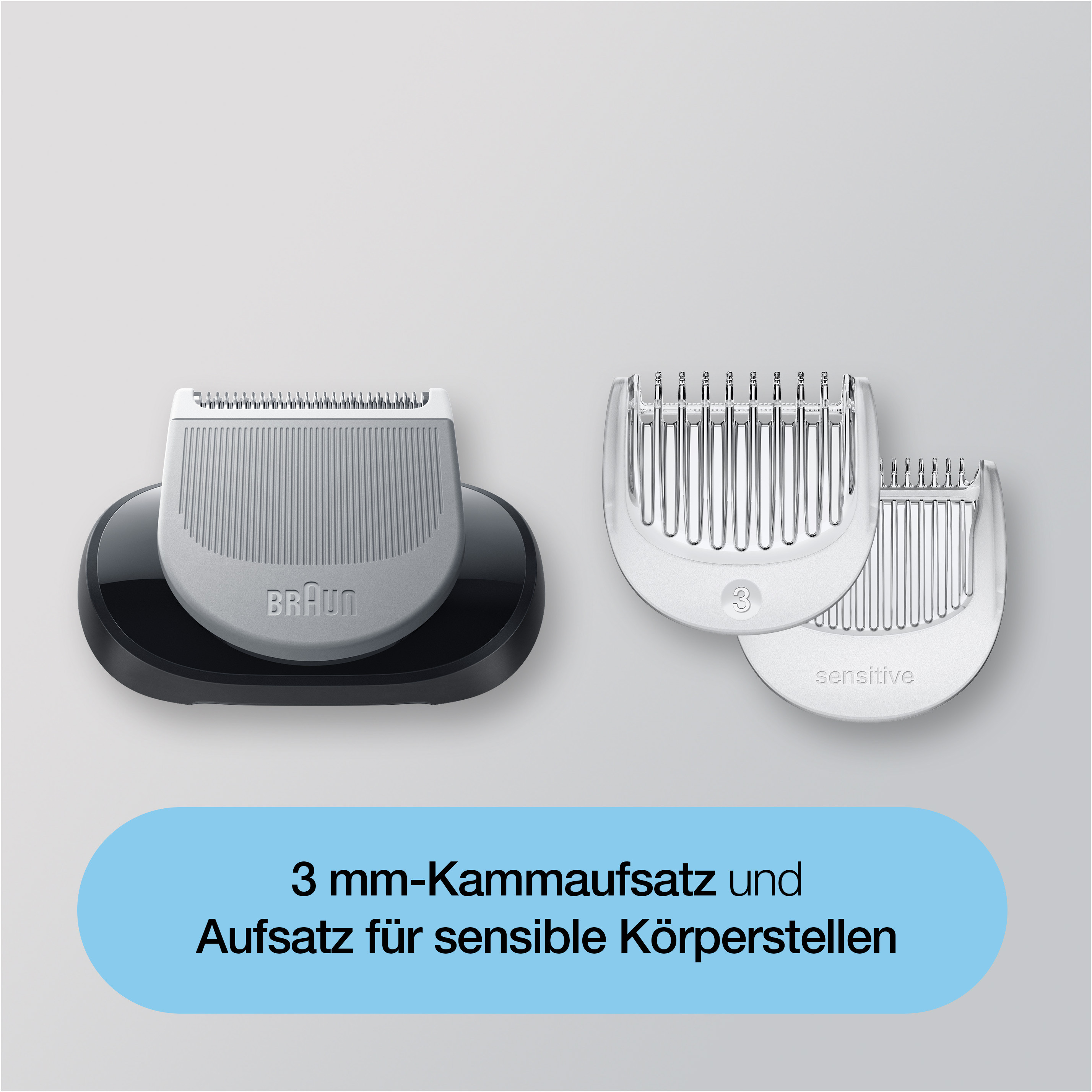 BRAUN EasyClick - Bodygroomer Aufsatz (Schwarz/Silber)