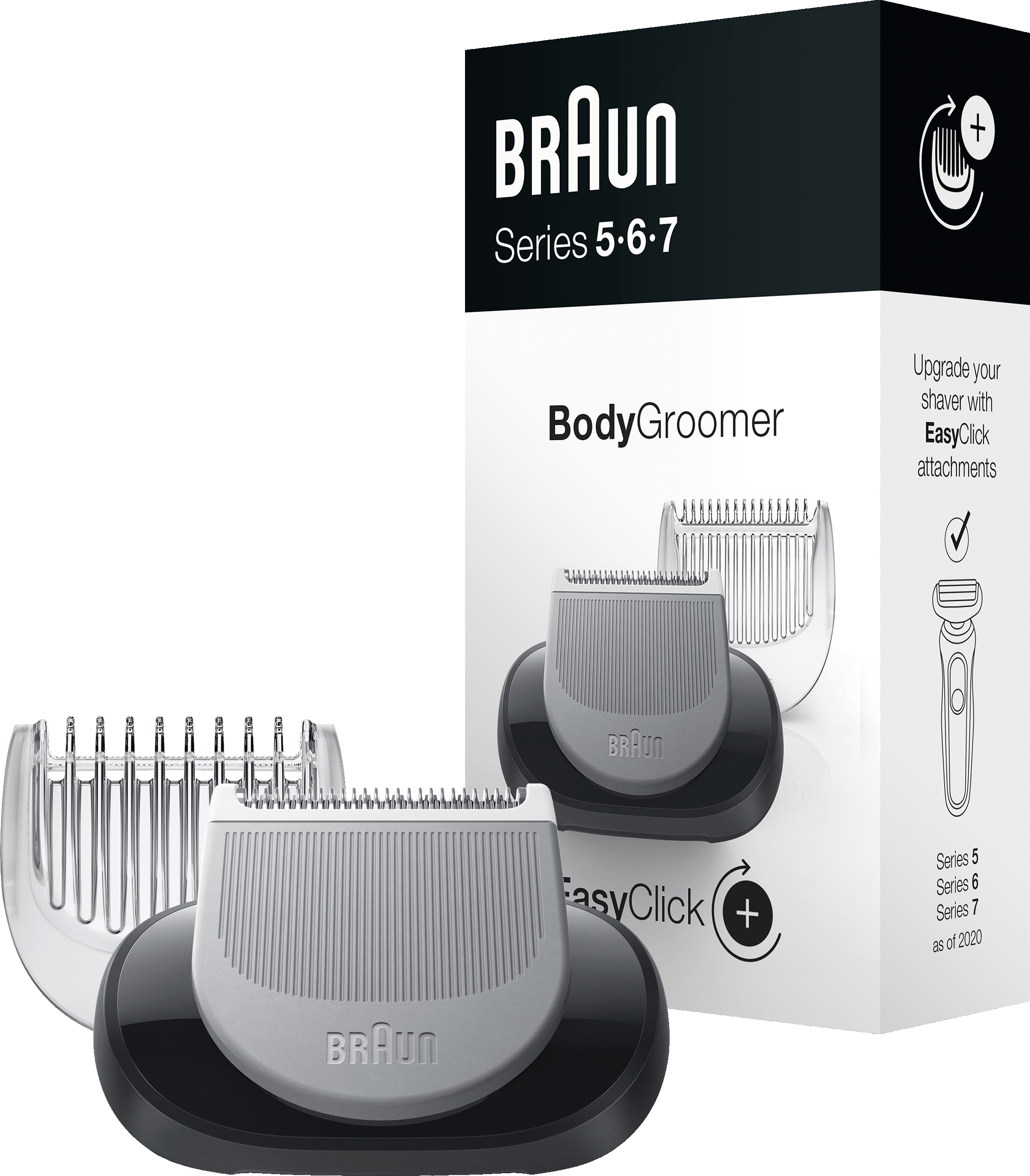 BRAUN EasyClick - Bodygroomer Aufsatz (Schwarz/Silber)