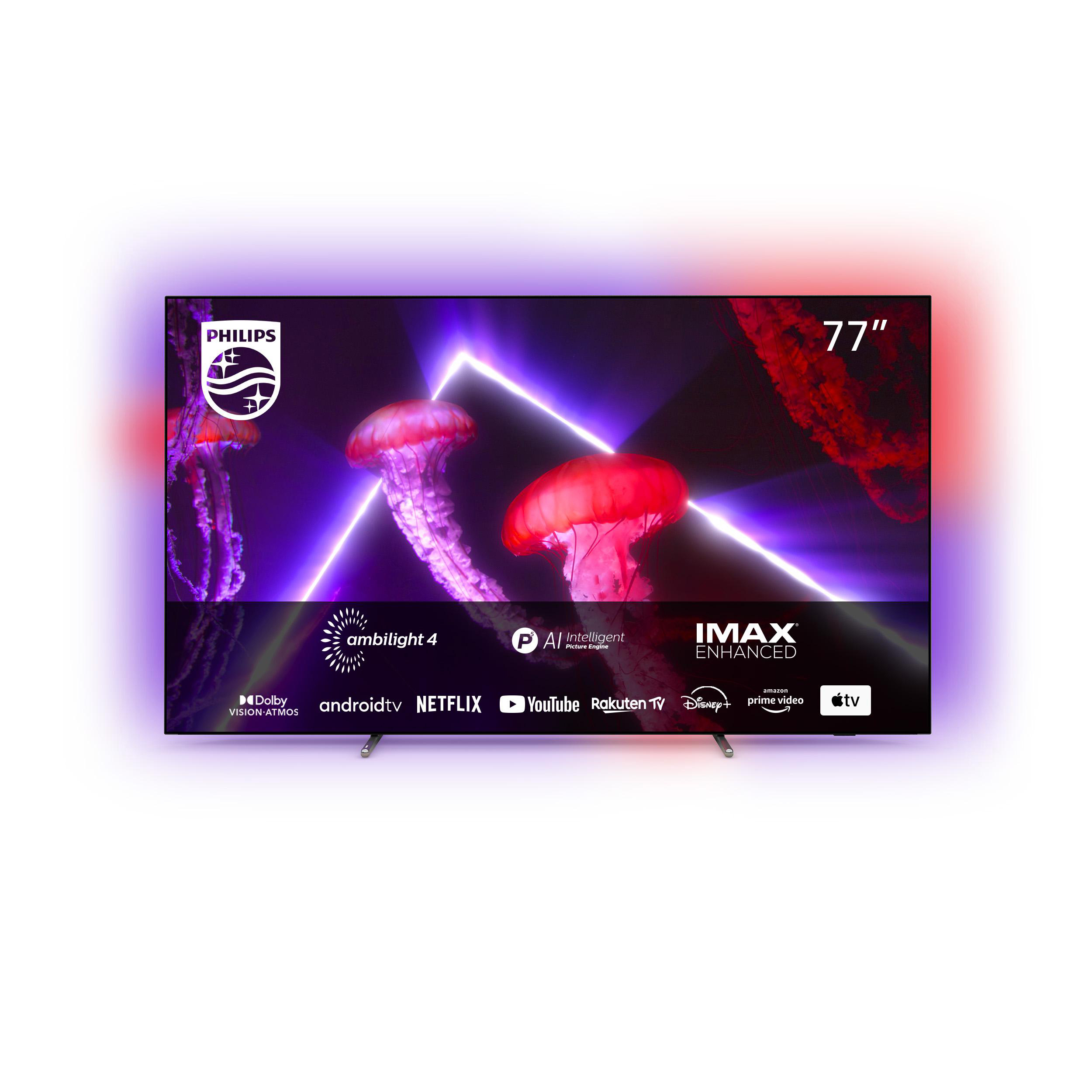 PHILIPS 77OLED807/12 OLED Fernseher (Flat, 77 Zoll / 194 cm, UHD 4K, SMART TV, Ambilight, Android TV™ 11 (R))