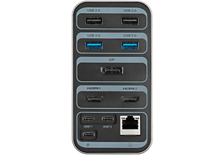 XTORM 13-in-1 USB-C Dockingstation, 87W, HDMI, Display-Port, Ethernet, Space Grey/Schwarz