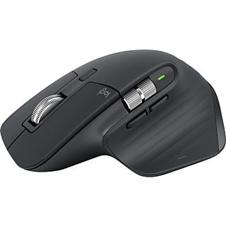 Ratón - Logitech MX Master 3S, Inalámbrico, 8000 ppp, Botones personalizables, Carga rápida, Clic silencioso, Multidispositivo, Multisistema, Negro