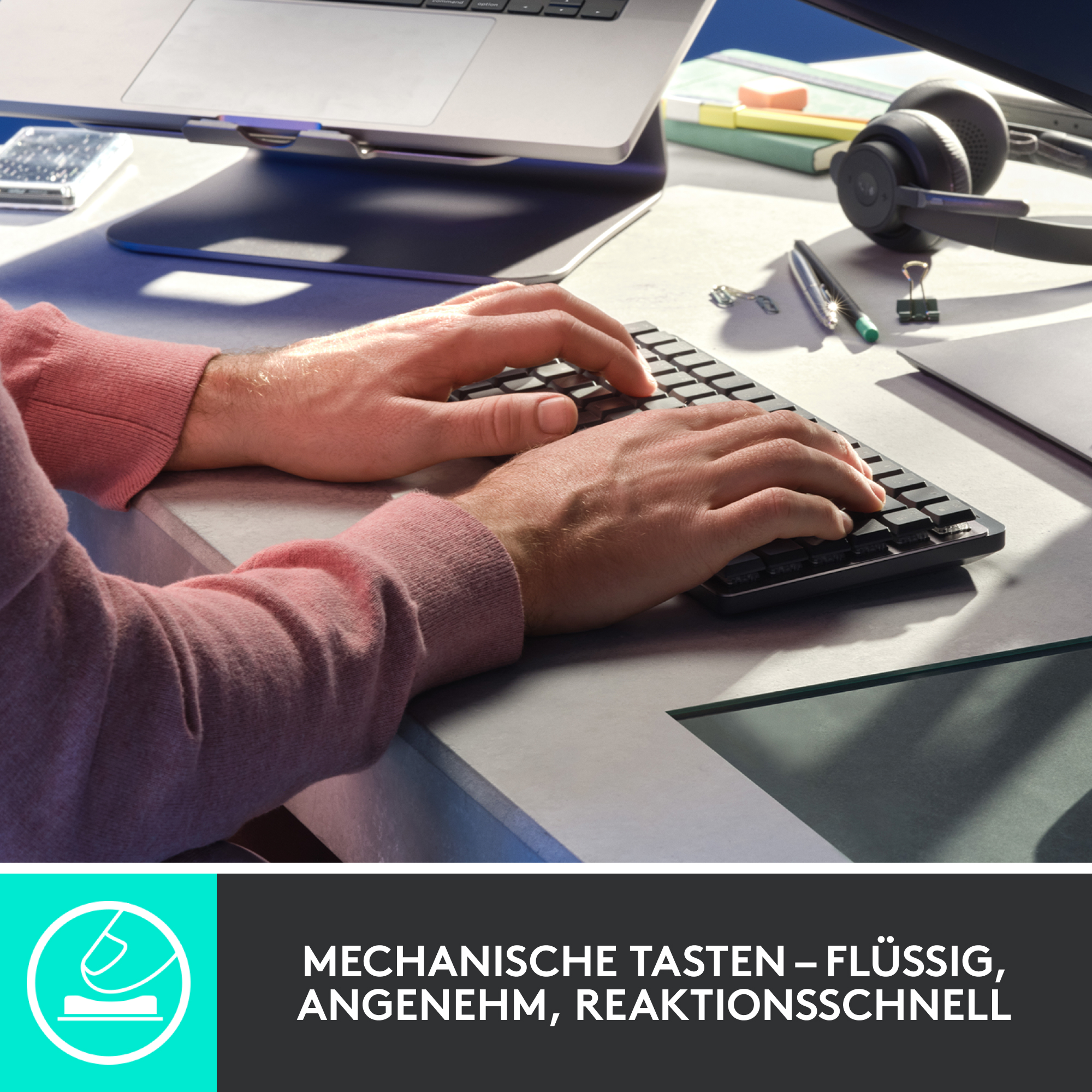 LOGITECH MX Mechanical Mini Tactile, Tastatur, Mechanisch 