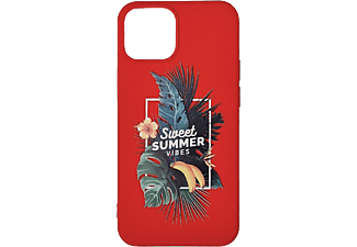 CASE AND PRO iPhone 13 Mini Design szilikon tok, piros, summer2 (SUM2-IPH1354R)