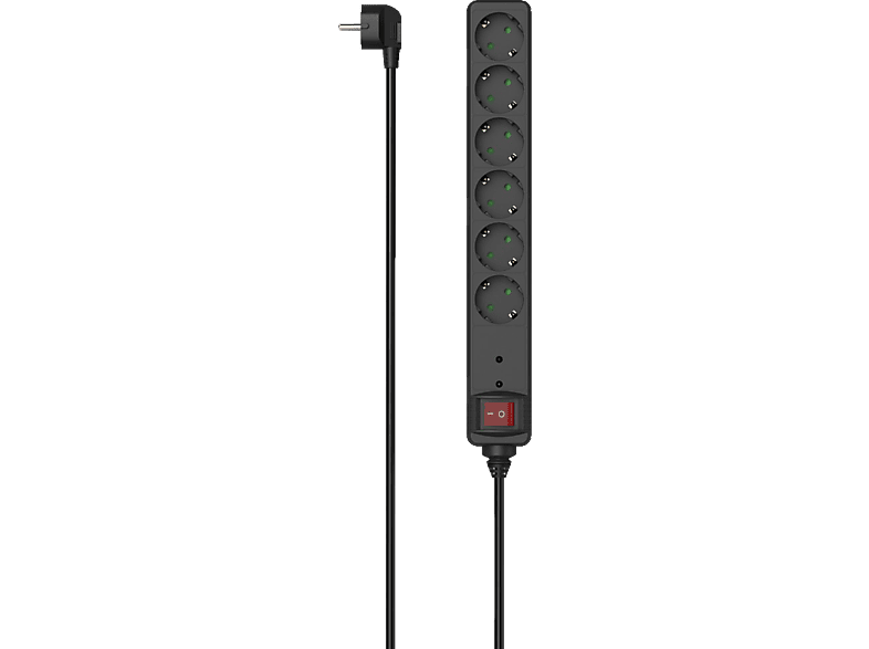 HAMA 6-fach Steckdosenleiste mit Schalter, 1,4 m