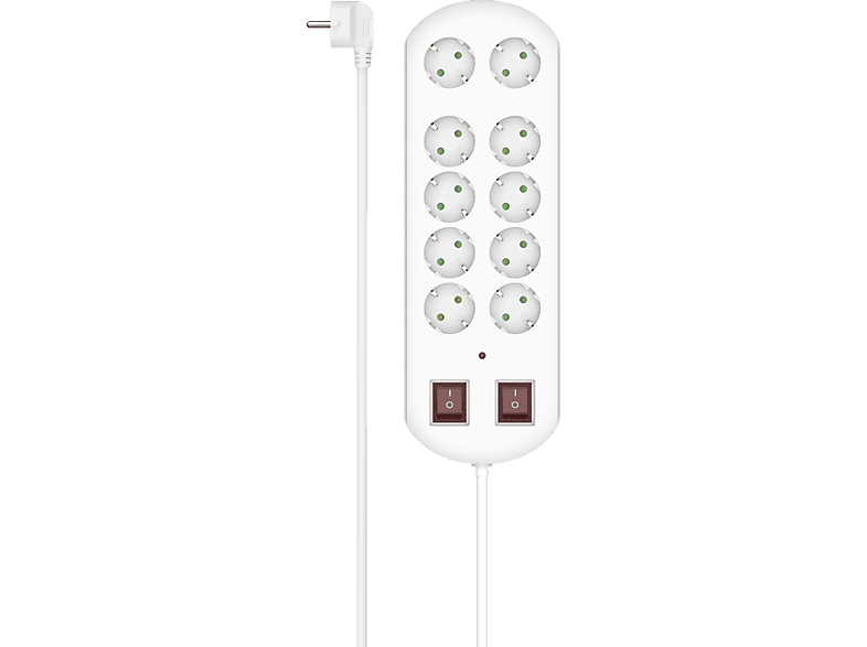 Schaltbare HAMA Steckdosenleiste, m 10-fach 2