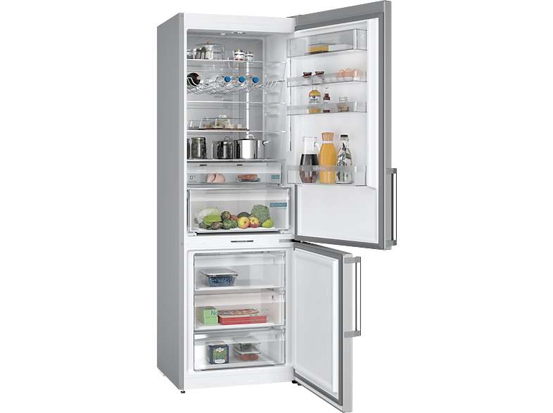 SIEMENS KG49NAIBT iQ500 Kühlgefrierkombination (B, 440 l, 2030 mm hoch, Inox-antifingerprint)