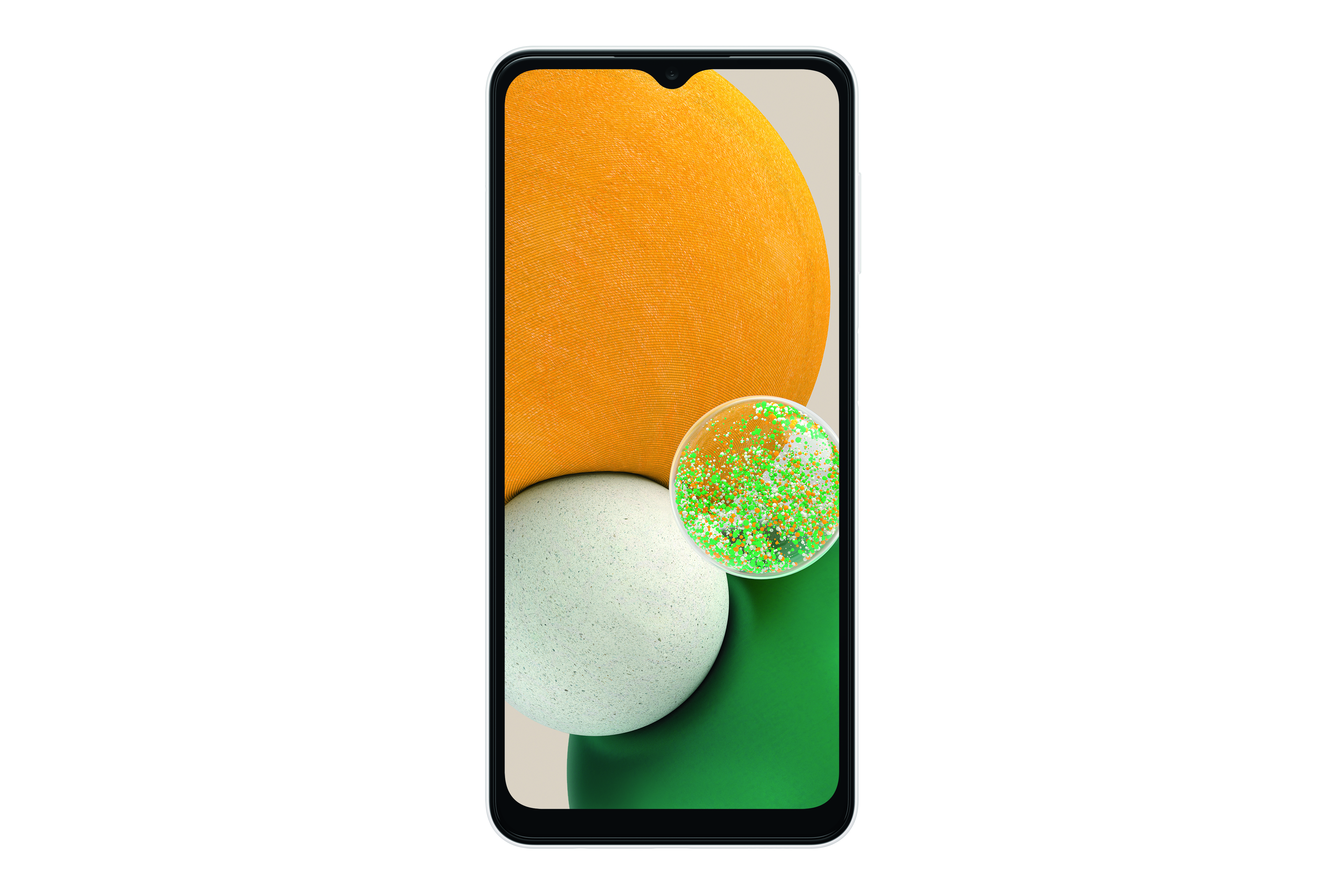 Ein Smartphone mit abstrakten Formen auf dem Bildschirm.