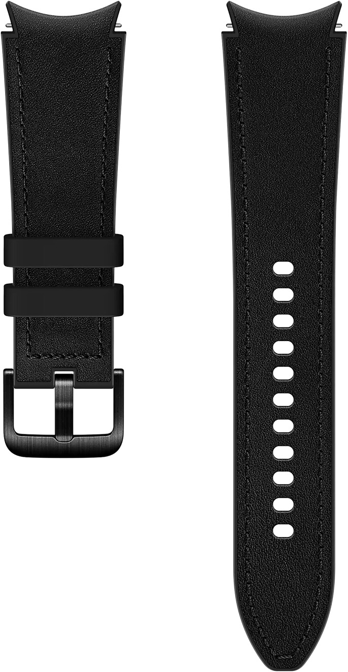 SAMSUNG Bracelet Galaxy Watch 4 / 5 (20 mm) Hybrid Leather Band Noir S/M (ET-SHR88SBEGEU)