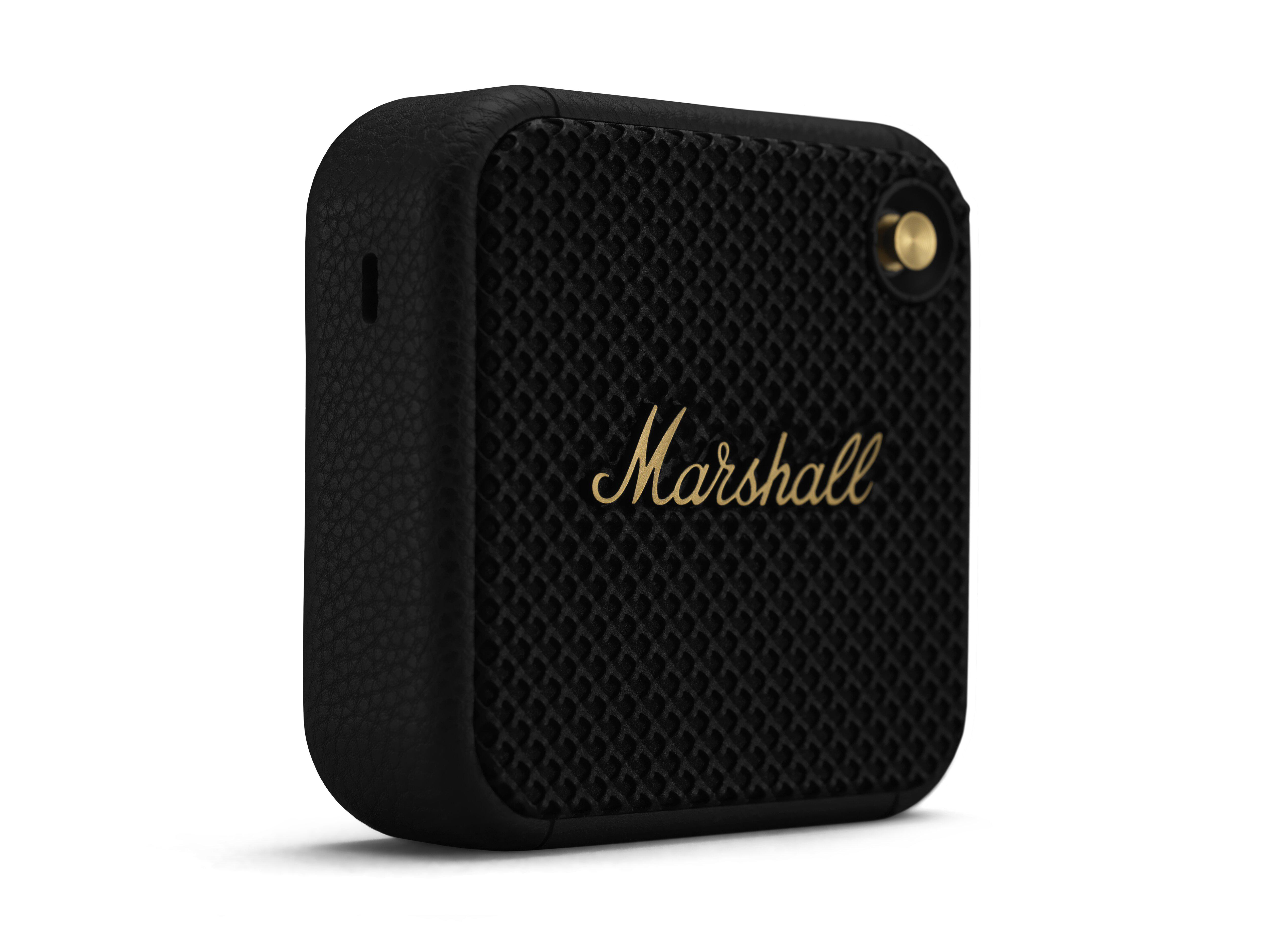MARSHALL Willen Bluetooth Lautsprecher, Black , Brass & Wasserfest