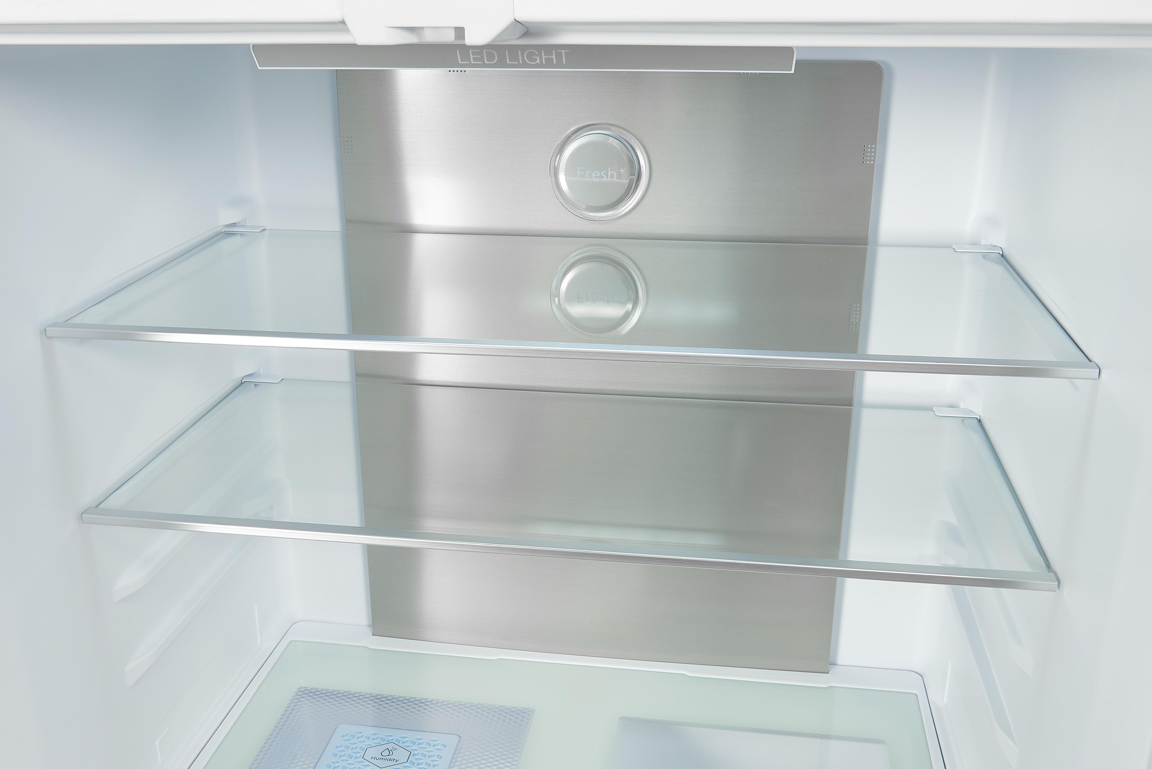 EXQUISIT FD490-160-WS-200E French Door Kühl-/Gefrierkombination (E, 1830 mm hoch, No Frost (verminderte Eisbildung), Inoxlook)