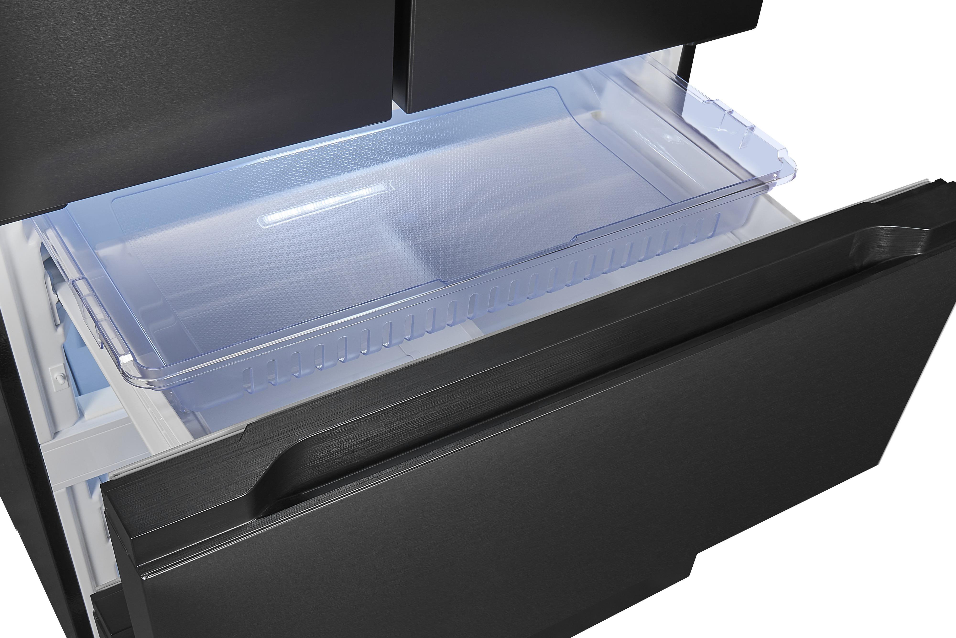 EXQUISIT FD490-160-WS-200E French Door Kühl-/Gefrierkombination (E, 1830 mm hoch, No Frost (verminderte Eisbildung), Inoxlook)