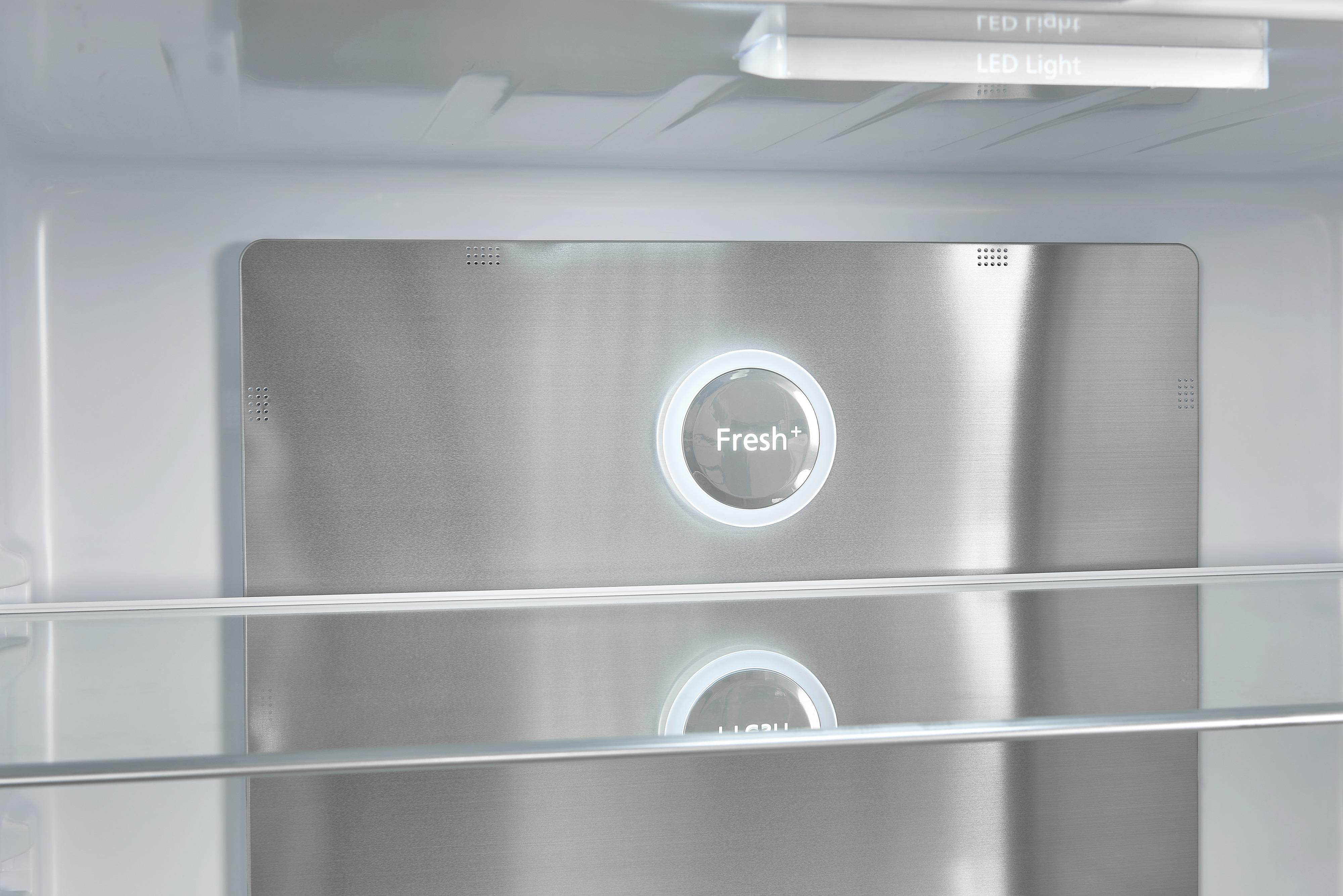 EXQUISIT FD490-160-WS-200E French Door Kühl-/Gefrierkombination (E, 1830 mm hoch, No Frost (verminderte Eisbildung), Inoxlook)