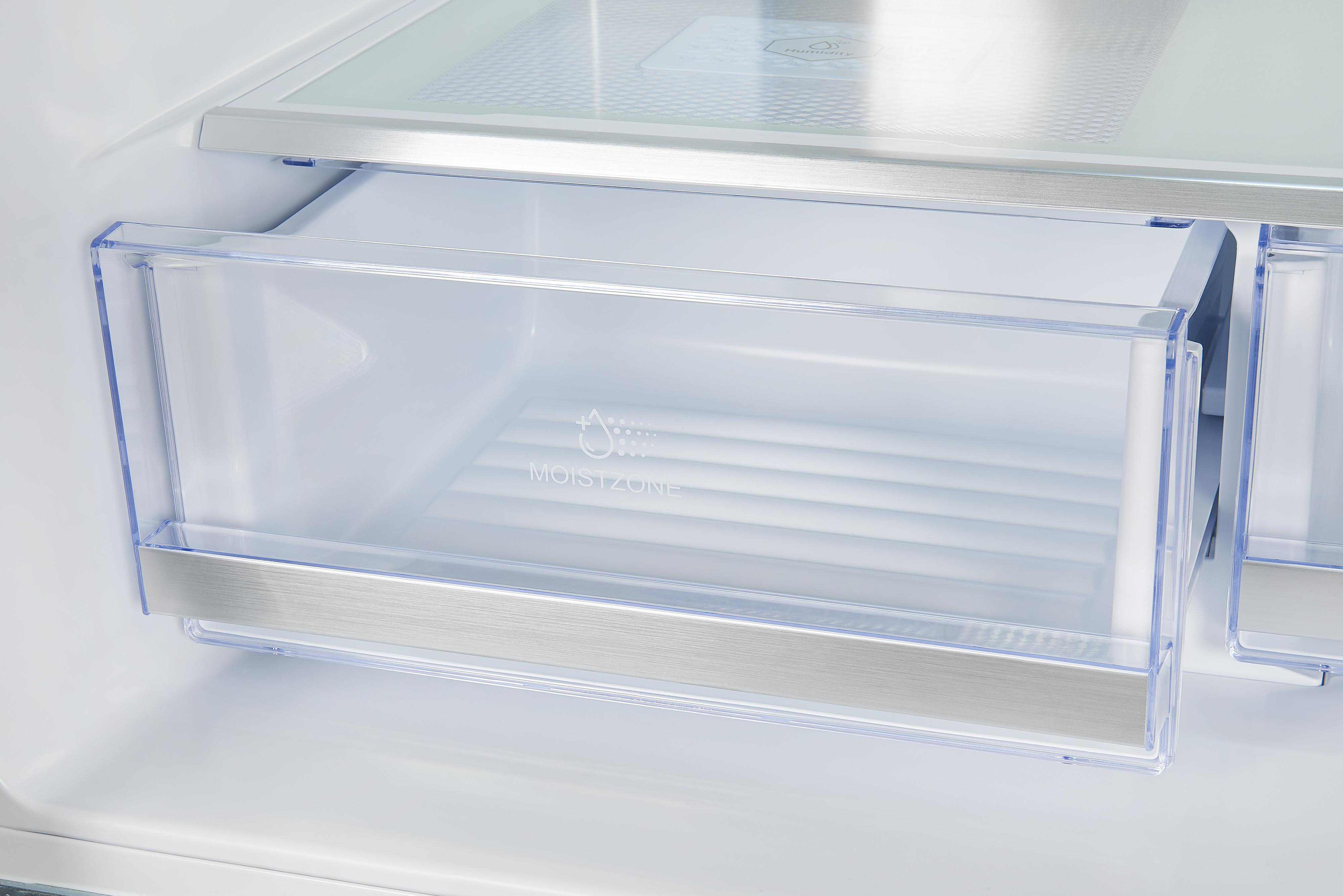 EXQUISIT FD490-160-WS-200E French Door Kühl-/Gefrierkombination (E, 1830 mm hoch, No Frost (verminderte Eisbildung), Inoxlook)