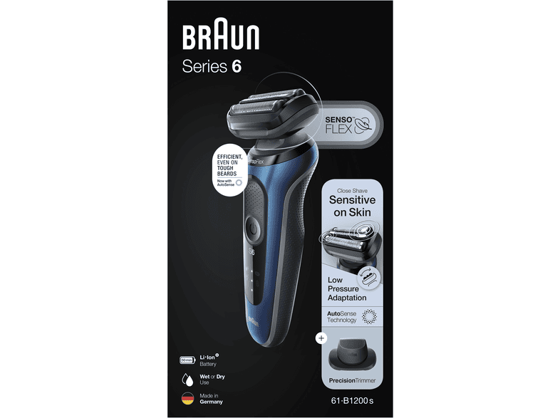 Rasoio barba Braun Serie 6 SensoFlex 61-B1200S