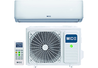 Aire acondicionado - Wide WDS12ECO-R32, Split 1x1, 2900 frig/h, 3010 kcal/h, Inverter, Bomba de calor, Blanco