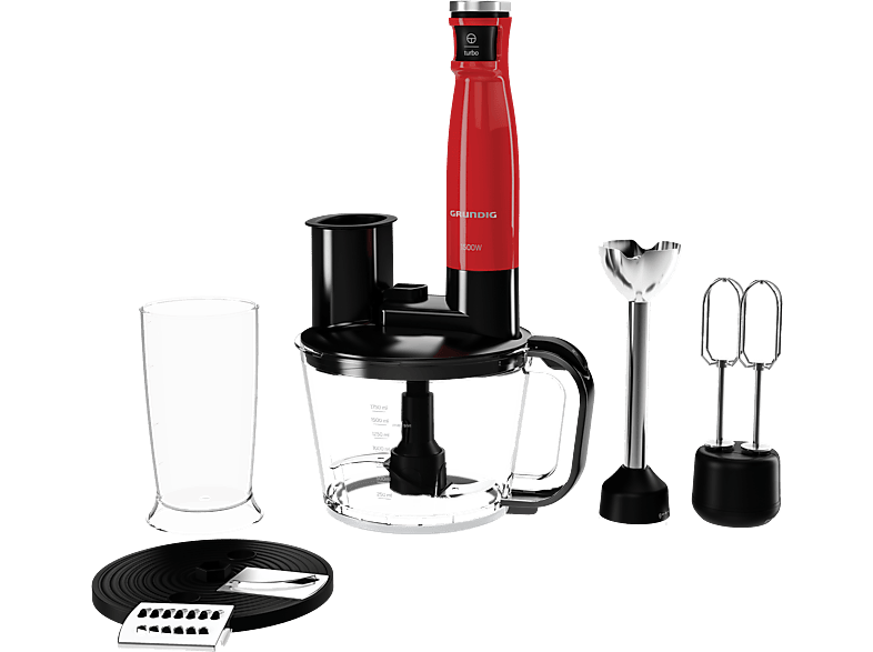 GRUNDIG RHB 4050 K 1500W Blender Seti Kırmızı