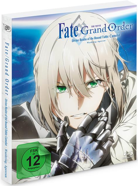 Anime-DVD-Cover. Eine Figur mit weißen Haaren und grünen Augen. Text: Fate Grand Order.