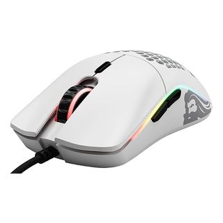 GLORIOUS PC GAMING RACE Model O - Mouse per gaming, Connessione con cavo, Ottica con diodi laser, Matte White