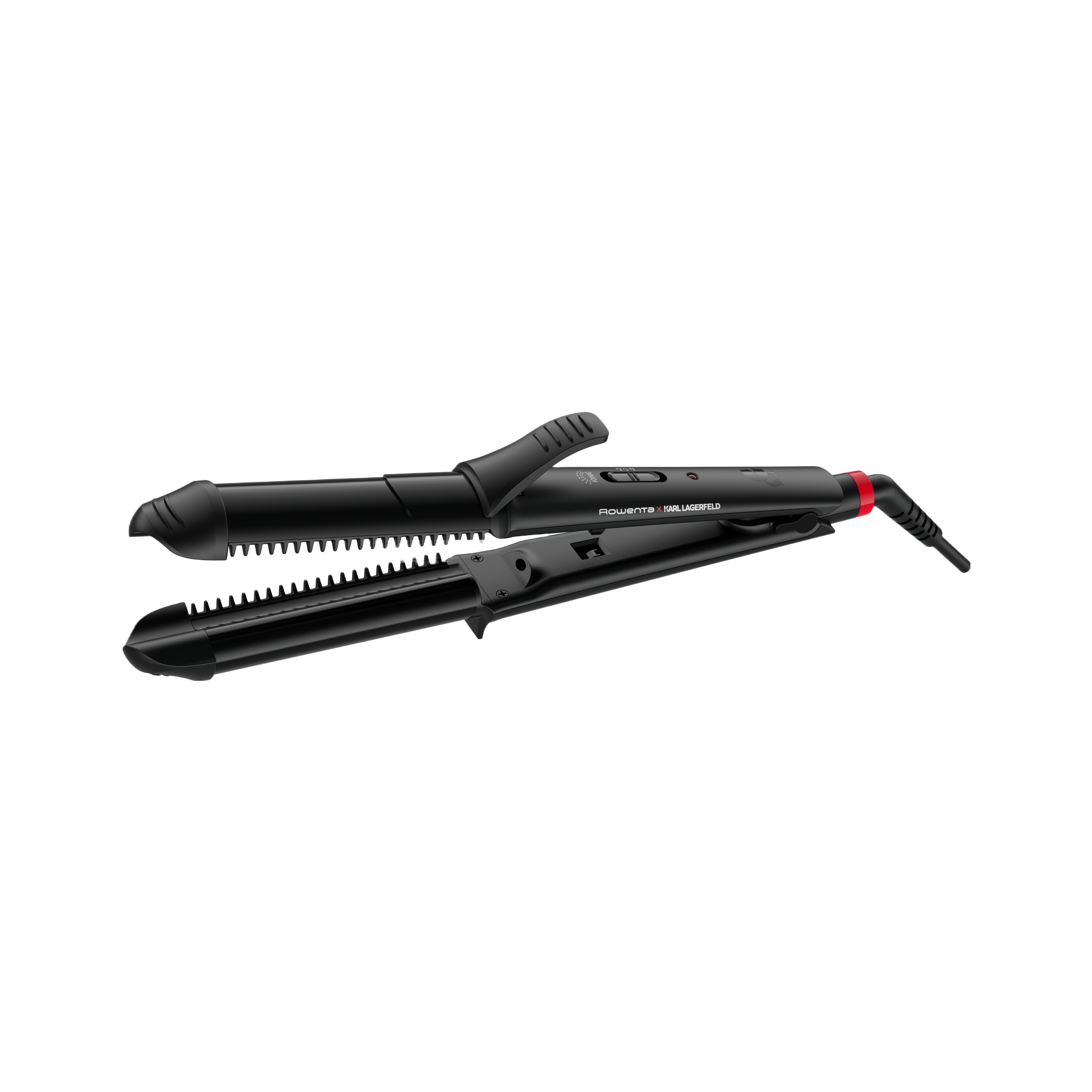 Plancha De Pelo rowenta por karl lagerfeld cf451l multistyler fashion stylist 3 en 1 hasta 200 ºc tecnología negro cf451lf0