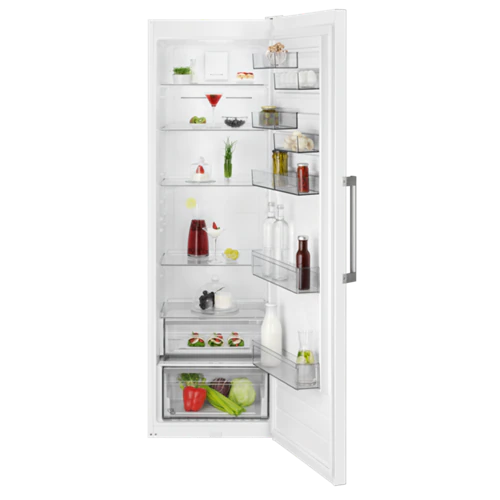 Frigorífico una puerta - AEG RKB638E5MXW, Independiente, MultiFlow, 380 l, 40 dB, Blanco