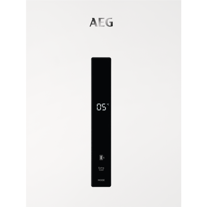 Frigorífico una puerta - AEG RKB638E5MXW, Independiente, MultiFlow, 380 l, 40 dB, Blanco