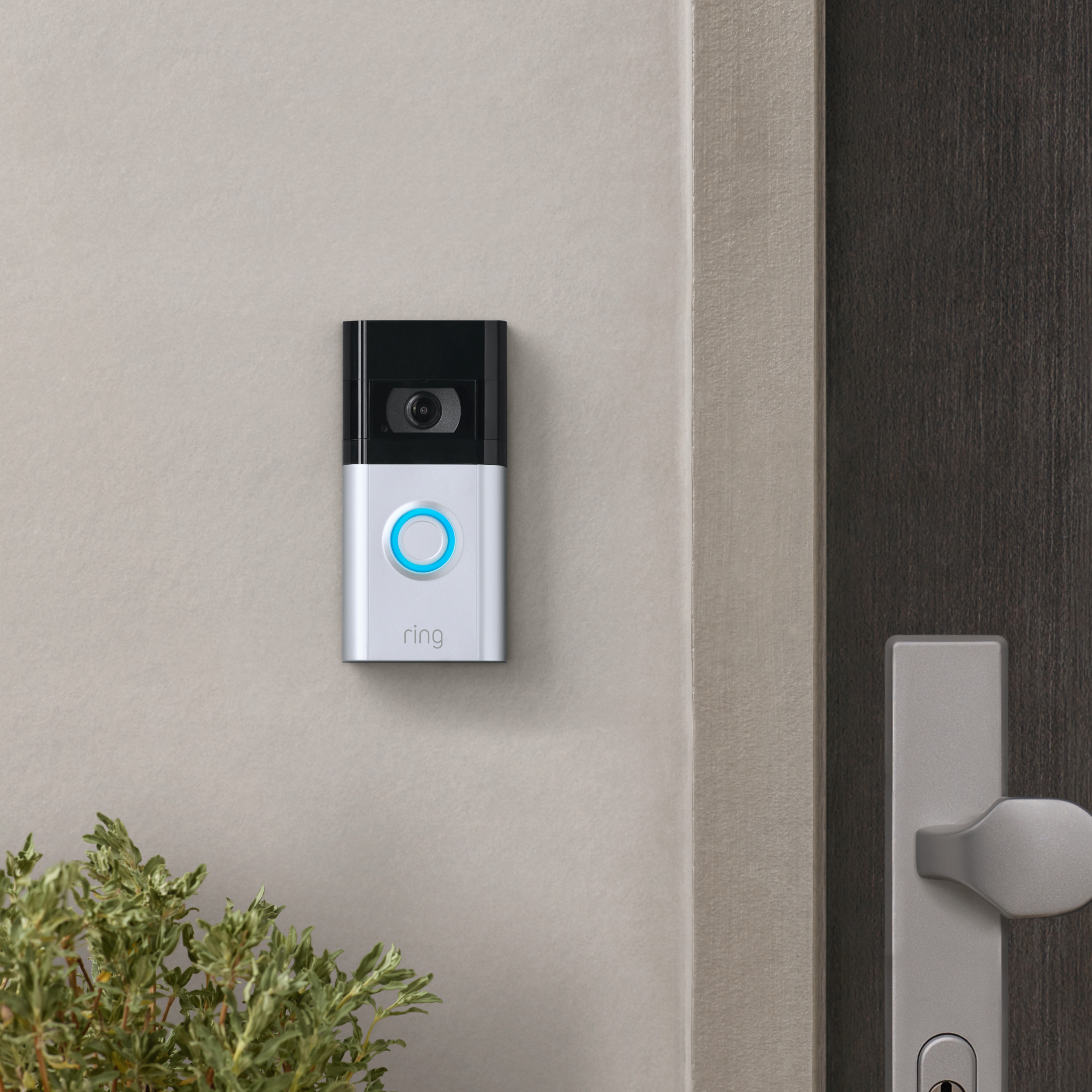 RING Sonnette vidéo intelligente Doorbell 4 Nickel Satiné (8VR1S1-0EU0) Sonnette vidéo