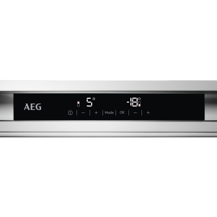 Frigorífico combi - AEG SCK818E3FS, Integrable, 265 l, Estático, ColdSense, DynamicAir, 177 cm, Blanco