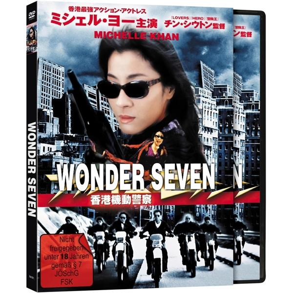 DVD-Cover eines Films mit einer Frau, die eine Waffe hält, mit Actionszenen.