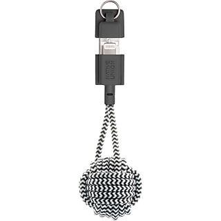 NATIVE UNION Key Cable - Portachiavi con cavo da USB-A a Lightning integrato (Zebra)