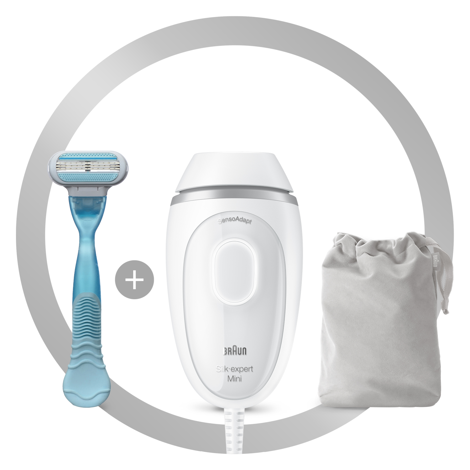 BRAUN Silk-expert Pro 1 PL1124 IPL Villanófényes szőrtelenítő, 2 kiegészítővel: Venus borotva és neszesszer