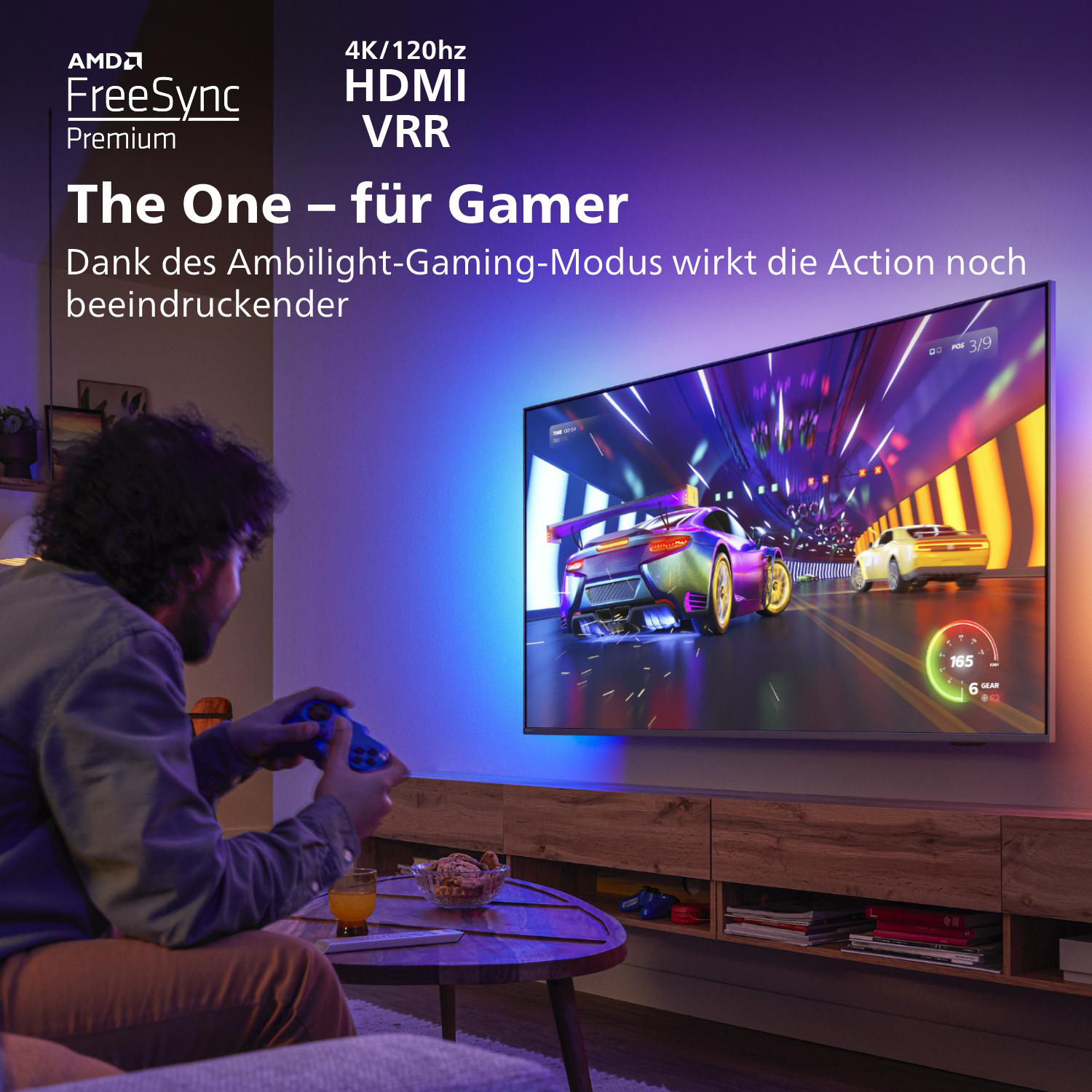 PHILIPS 65PUS8837/12 The One LED TV (Flat, 65 Zoll / 164 cm, UHD 4K, SMART TV, Ambilight, Android TV™ 11 (R))