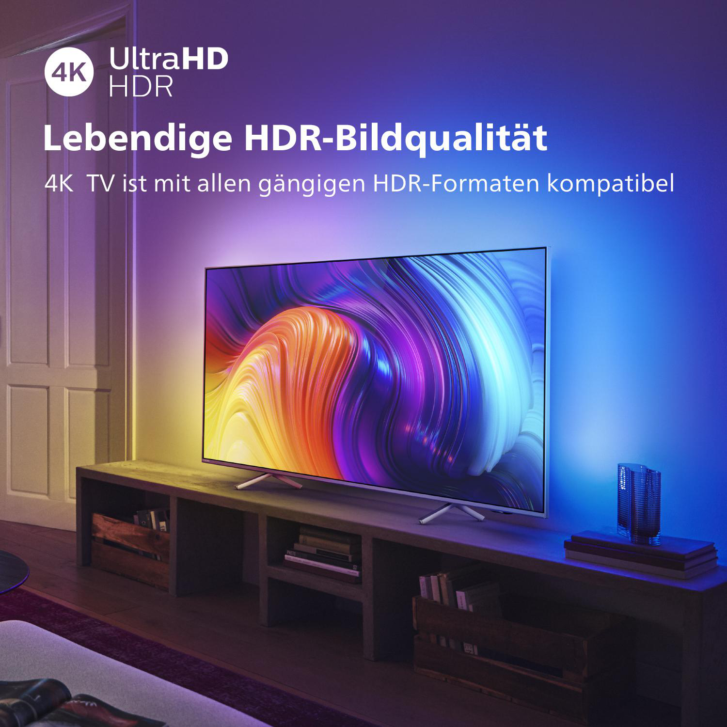 PHILIPS 43PUS8507/12 The One LED TV (Flat, 43 Zoll / 108 cm, UHD 4K, SMART TV, Ambilight, Android TV™ 11 (R))