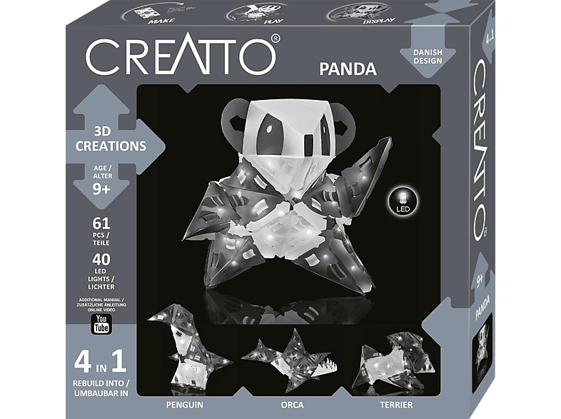 KOSMOS Creatto Panda 3D Puzzle, Mehrfarbig