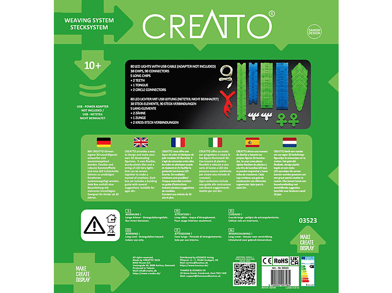 Thumbnail - KOSMOS Creatto Drache / Dragon 3D Puzzle, Mehrfarbig