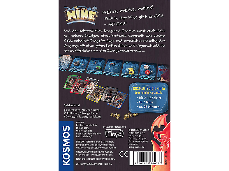 KOSMOS My Gold Mine Kartenspiel Mehrfarbig