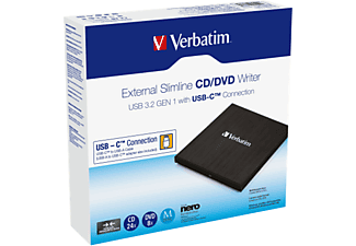 VERBATIM Slimline Externe CD/DVD-brander - USB 3.2 Gen 1