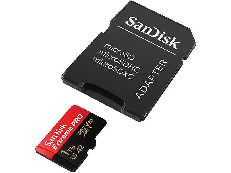 SANDISK 1TB Extreme pro SDXC Karte + RescuePro Deluxe bis zu 200 MB/s UHS-I Class 10 U3 V30; Speicherkarte — Foto 3 von 3