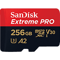 SANDISK Extreme PRO 256GB microSDXC Kit, UHS-I U3, A2, Class 10