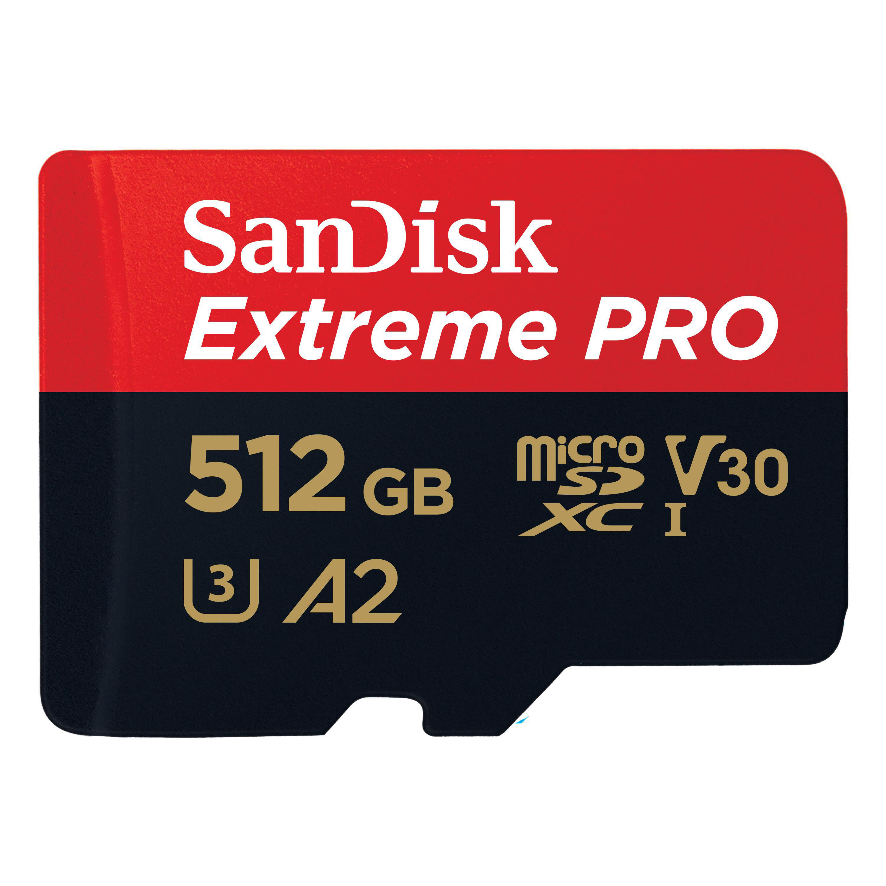 512 Micro-SDXC SANDISK UHS-I, 200 PRO® Extreme Speicherkarte, MB/s GB,