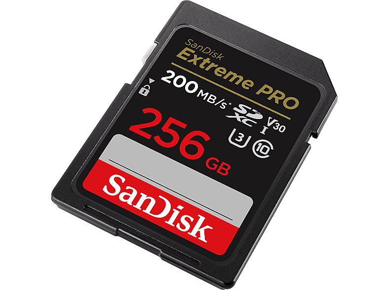 SANDISK Extreme PRO® UHS-I, SDXC Speicherkarte, 256 GB, 200 MB/s