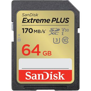 SANDISK Extreme® PLUS UHS-I, SDXC Speicherkarte, 64 GB, 170 MB/s