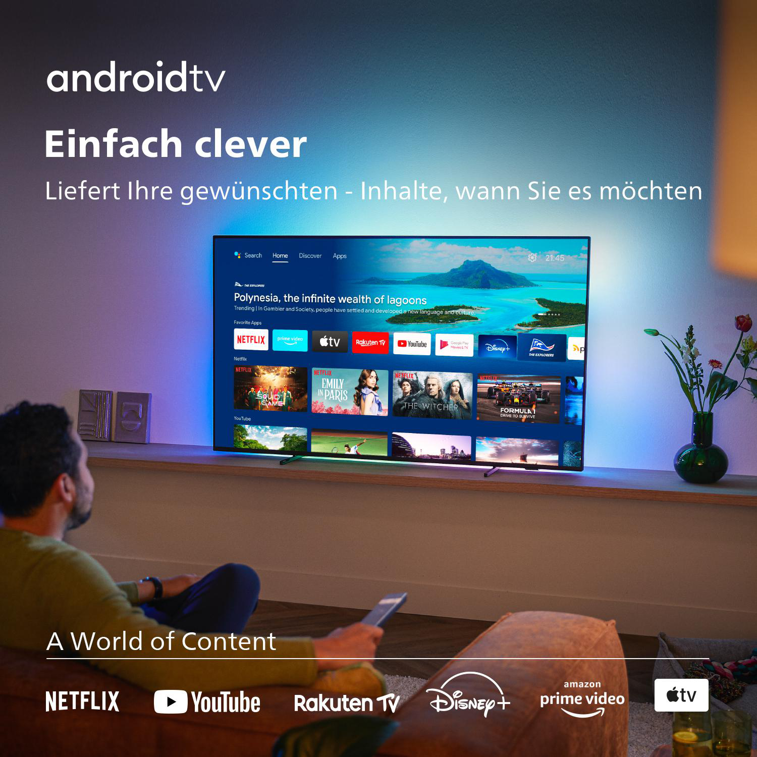 PHILIPS 65PML9507/12 (65 Zoll) MiniLED TV (Flat, 65 Zoll / 164 cm, UHD 4K, SMART TV, Ambilight)