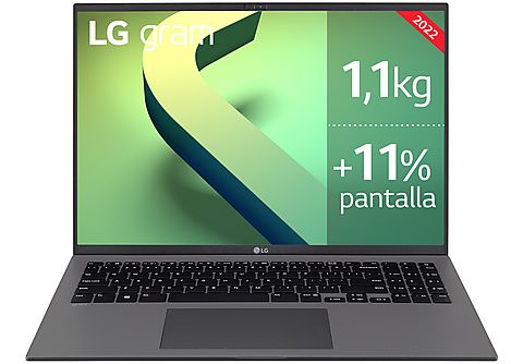 Portátil - LG 16Z90Q-G.AA76B, 16", DCI 2K, Intel® Evo™ Core™ i7-1260P, 16GB RAM, 512GB SSD, Iris® Xe Graphics, Windows 11 Home