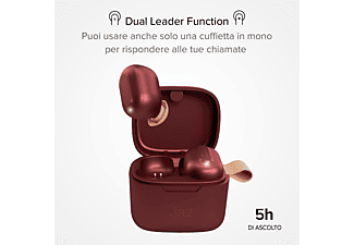 SBS TEJZEARSETBTR CUFFIE WIRELESS, rosso