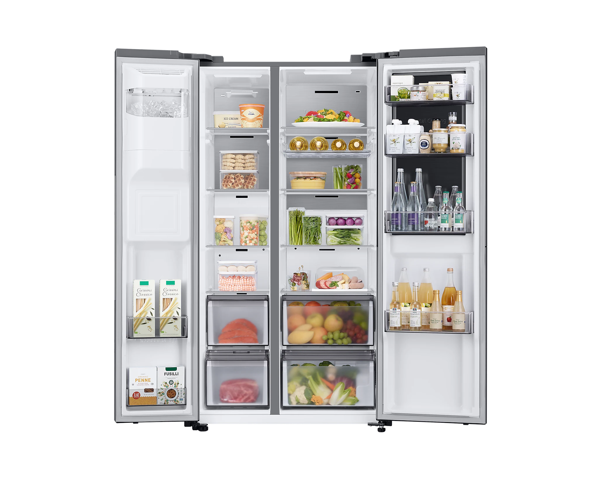 SAMSUNG RH68B8840S9/EF Side by side hűtőszekrény Food ShowCase ajtóval