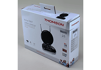 Antena TV - Thomson ANT1418BK, DVB-T / DVB-T2, 12V, Negro