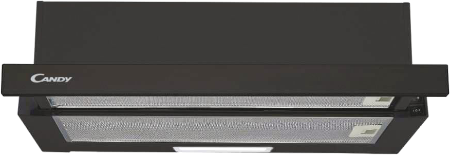 CANDY CBT625/2B/1 Beépíthető páraelszívó fekete, LED, 2 alumínium szűrő